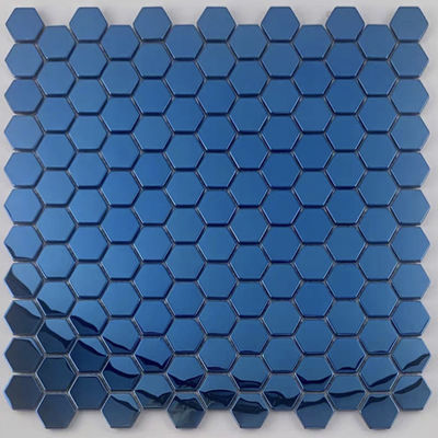Buen precio Azulejo de pared de mosaico de metal de zafiro moderno Precio de fábrica popular Acero inoxidable hexagonal China en línea