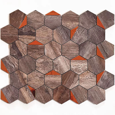 Buen precio Mosaico de inyección de tinta Hexagonal de diseño moderno ASTM Metal 304 azulejo de mosaico de acero inoxidable para decoración de pared de restaurante en casa en línea