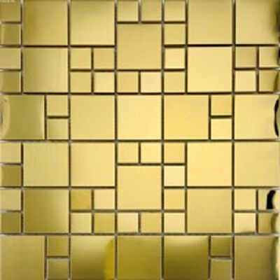 Buen precio Mosaico cuadrado de acero inoxidable hermoso del metal de 48*48M M para adornar el comedor casero del hotel en línea