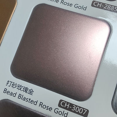 Buen precio Oro rosa para el soplado de cuentas acabado cepillado 304 color de acero inoxidable con impresión anti-dedo en línea