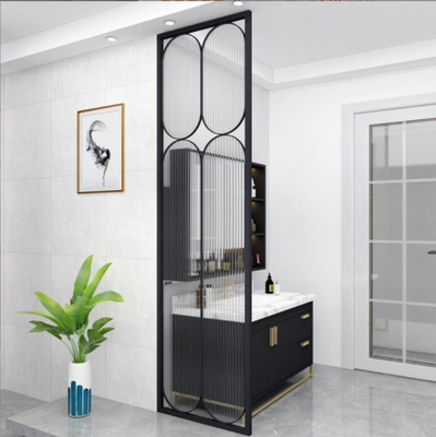 Divisores de divisorio de habitación personalizados Decoración interior Oro Negro Color hueco Fondo de pared Pantalla de metal