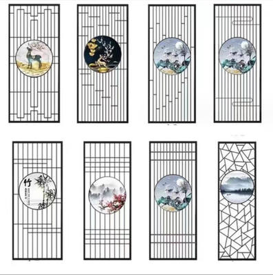 Panel de divisores de pared personalizado Divisiones de salón Paisaje Pintura de pantalla de metal