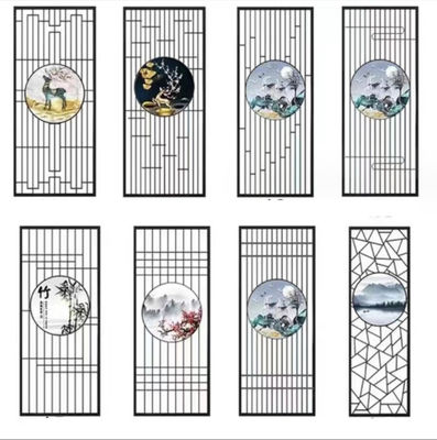 Buen precio Panel de divisores de pared personalizado Divisiones de salón Paisaje Pintura de pantalla de metal en línea