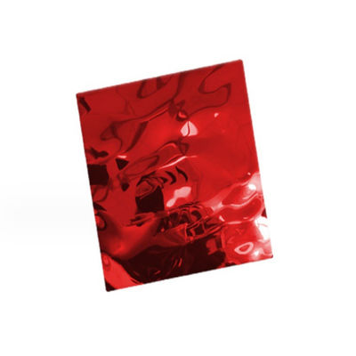 Buen precio Colorido techo de agua ondulaciones decorativas de acero inoxidable 304 placa de pared de metal para el hotel KTV en línea