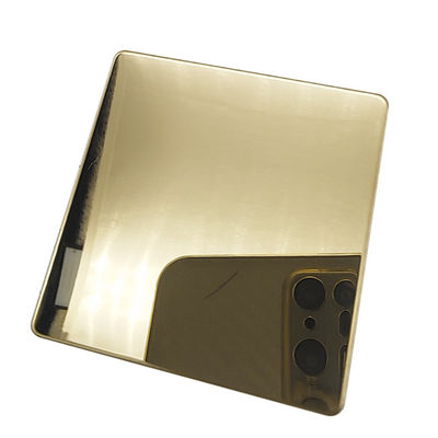 Buen precio Decoración de interiores201 204 316 Materiales de decoración Champagne Revestimiento de oro Espejo 8k Hojas de acero inoxidable en línea