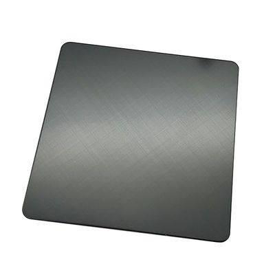 Buen precio Hojas de acero inoxidable super negro 45 línea de cabello cruzado acabado 304 hojas de color inoxidable PVD recubierto para el gabinete en línea