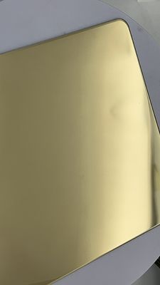 Buen precio Tejido de acero inoxidable de color horno PVD champán 4ft 8ft hoja en línea