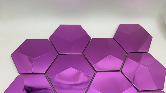 3d Mosaico de lujo Hexágono Mosaico formas color púrpura