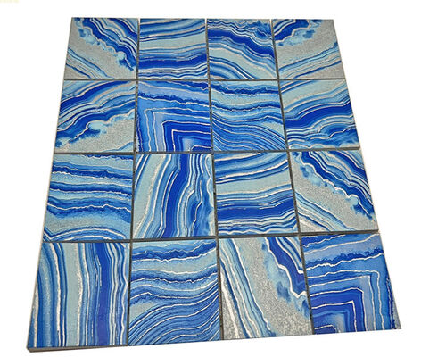 Buen precio Moderno Bule Wave Nuevo estilo de metal de acero inoxidable Decoración mosaico azulejos para el suelo del balcón Para la aplicación de la sala de estar en línea