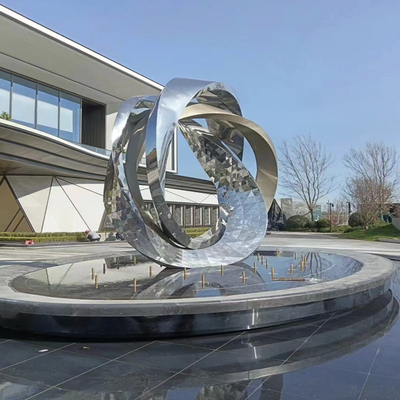 Customized 304 Powder Coating Spray Sculpt 316L Stainless Steel Sculpture Manufacturers For Urban Construction Outdoor