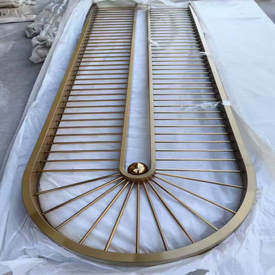 Buen precio Color de bronce de pelo cepillado con láser de corte 304 de acero inoxidable metal de pantalla de separación para la decoración del hotel en línea