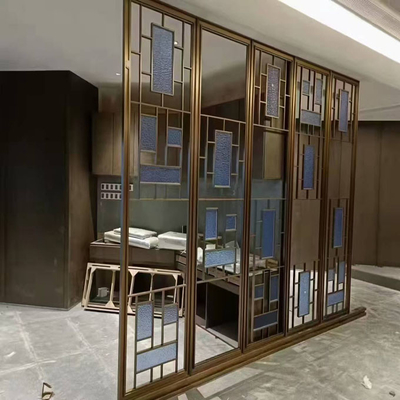 Parálisis de pantalla de acero inoxidable divisor de habitación duradero y personalizable para diseño de interiores en hoteles restaurantes
