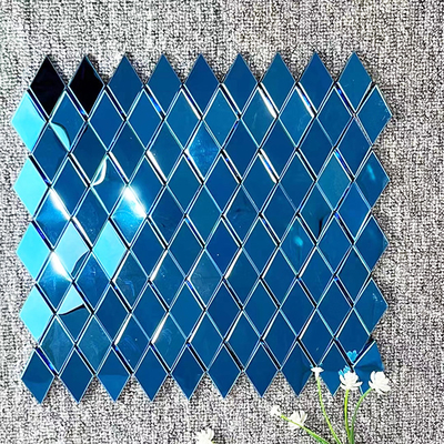 Hojas de azulejos de mosaico de metal Espejo de acero inoxidable para decoración elegante