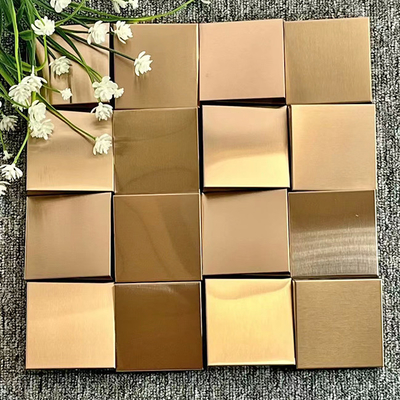 300*300mm Decoración de interiores impermeable y no fácil de oxidarse mosaico de metal azulejos cerámicos