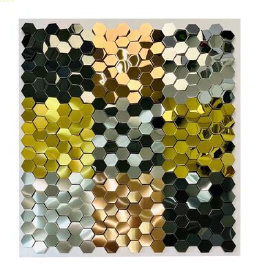 Buen precio Champagne Oro mosaicos de acero inoxidable para el estilo atemporal y clásico en línea