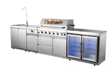 Buen precio Anti-rasguños Recetas de exhibición metálicas Cocina al aire libre Para el patio de la villa en línea