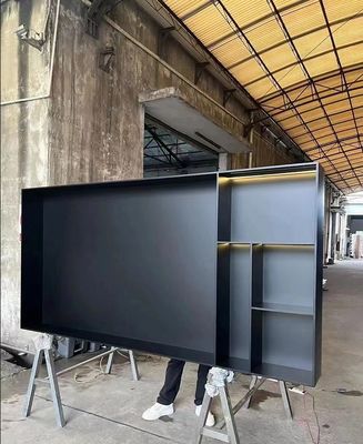 Buen precio Cabinetes de exhibición de acero inoxidable negro 304 para almacenamiento y exhibición de vino en el hogar y el comercio en línea