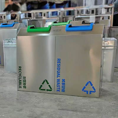 Contenedor de basura para fumadores de acero inoxidable Productos metálicos de acero inoxidable personalizados para estaciones de metro