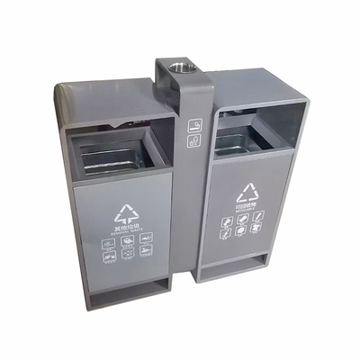 fábrica Eco-amigable 316L de acero inoxidable contenedor de basura en la playa de la orilla del mar