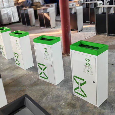 Buen precio Productos metálicos personalizados de acero inoxidable para botes de basura para exteriores, estándar GB en línea