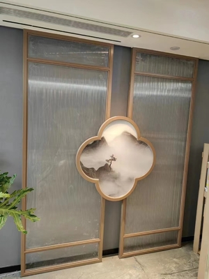 Divisor de pantalla de metal CNC artístico con logotipo y patrones personalizados