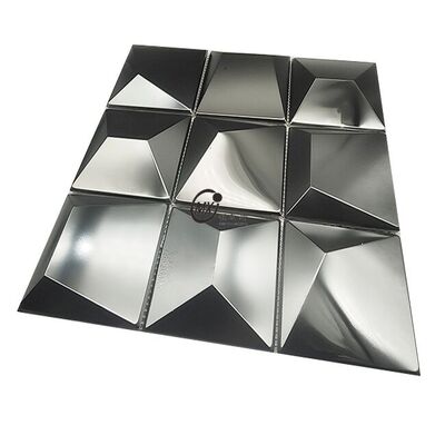 Buen precio Decoración de restaurante, bar, hotel y sala de estar con pared de espejo estereoscópico 3D y mosaico metálico en línea