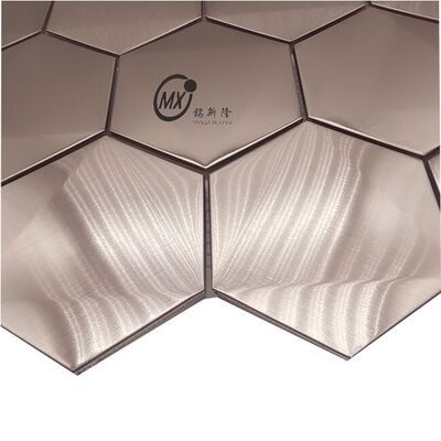 Waterproof Moisture-Resistant And Easy-To-Clean Hexagon  201 304  Stainless Steel Mosaics