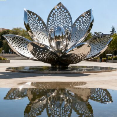 Buen precio Arte personalizado 316L China Escultura de acero inoxidable junto al mar para el parque al aire libre en línea
