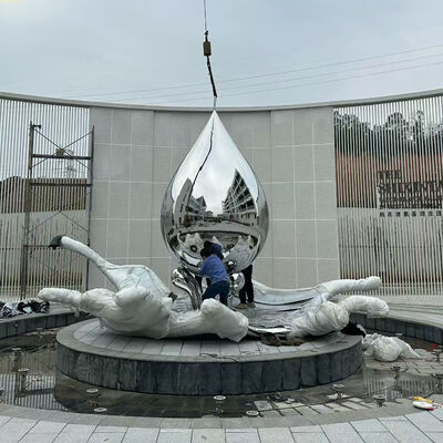Art 3D Design 316L China Fábrica de esculturas de la luna de acero inoxidable islámica para exteriores