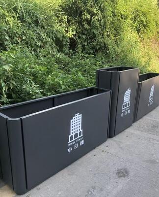 Buen precio Jardinera exterior personalizable de acero inoxidable con orificios de drenaje en línea