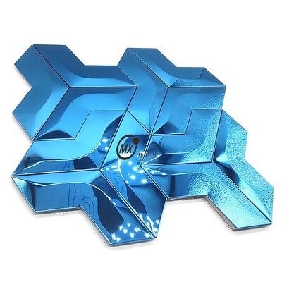 Buen precio Color PVD Negro Latón antiguo Mosaico de metal de acero inoxidable en línea