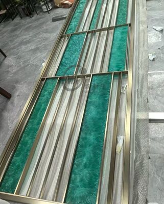 Buen precio Moderno divisor de habitación de acero inoxidable cortado por láser con revestimiento PVD de titanio y espejo 8k polaco en línea