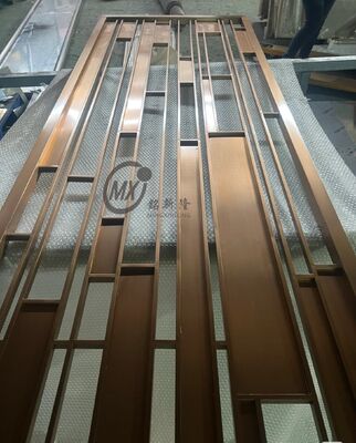 Buen precio PVD revestimiento de titanio de acero inoxidable pantalla de partición con espejo 8k de pulido y opciones de color personalizables en línea