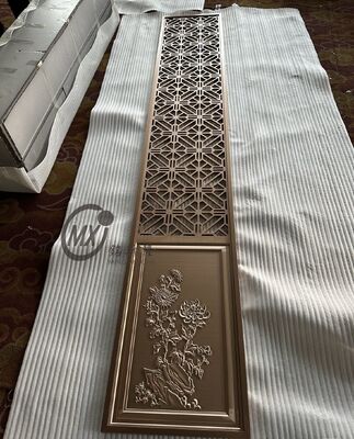 Buen precio El estilo chino de corte por láser de acero inoxidable de pantalla de partición con patrón de flores y PVD revestimiento de titanio en línea