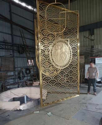 Buen precio Asian Cultural Pattern Stainless Steel Decorative Screen en línea