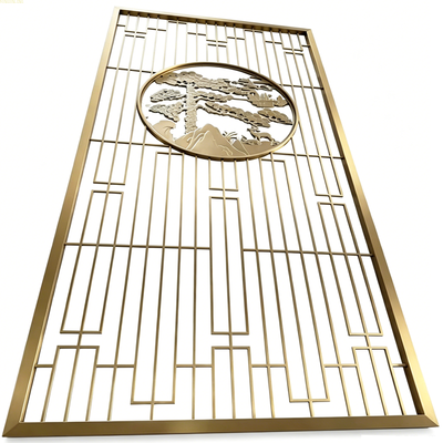 Buen precio 201 304 Partisión de pantalla de acero inoxidable diseñada para restaurantes comerciales / hoteles / clubes con opciones de tamaño y acabado personalizados en línea