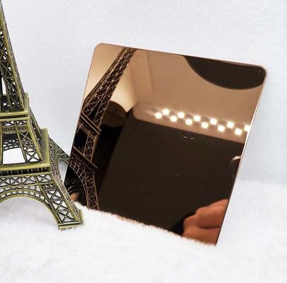 Buen precio Cobre rojo inoxidable pulido espejo de la hoja de acero 0,55 a de 3m m para la decoración de la pared en línea