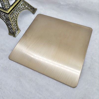 Inclinar-línea titanio de la galjanoplastia de la hoja PVD de Champagne Gold Color Stainless Steel