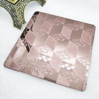 Buen precio El color SUS316 grabó al agua fuerte la decoración inoxidable del elevador de la hoja de acero 1m m 3m m en línea